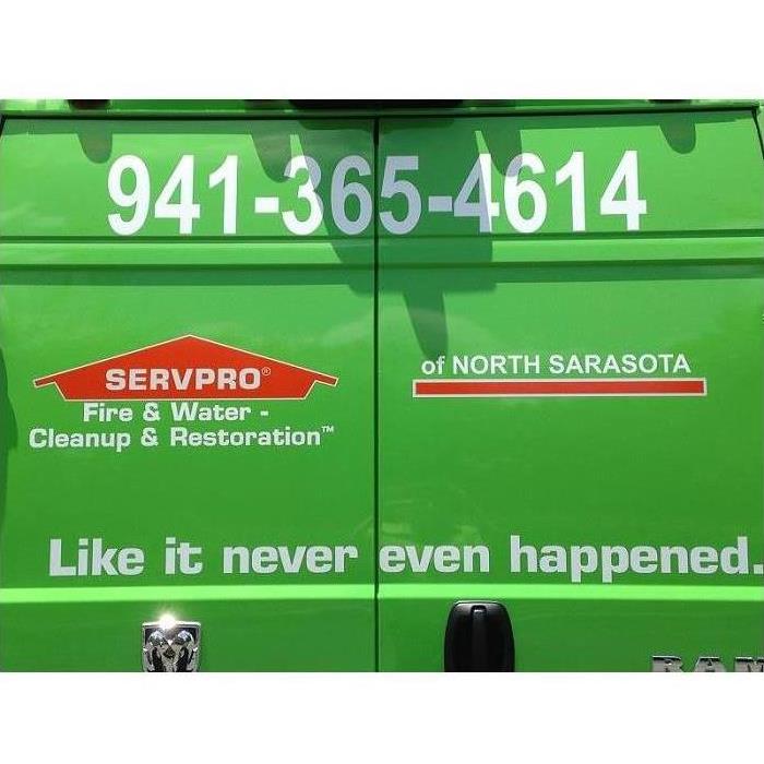 SERVPRO of North Sarasota green van