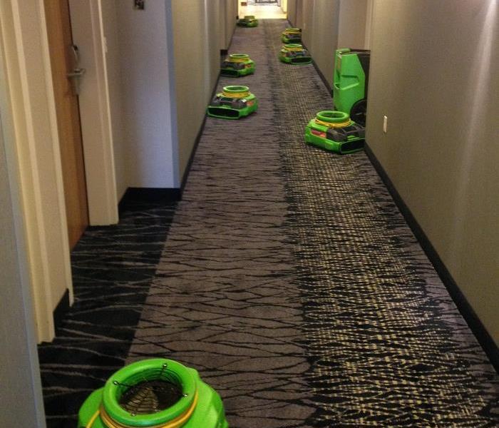 hallway with drying equipment